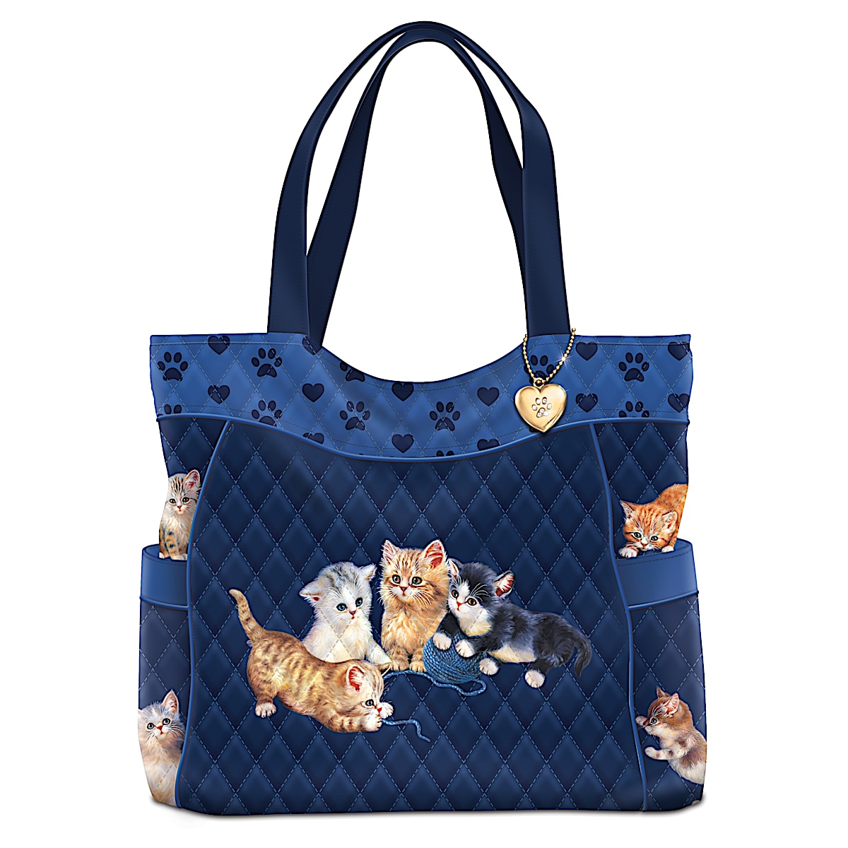 Kitty-Kat Cute Quilted Tote Bag Kitty-Kat Cute Quilted Tote Bag