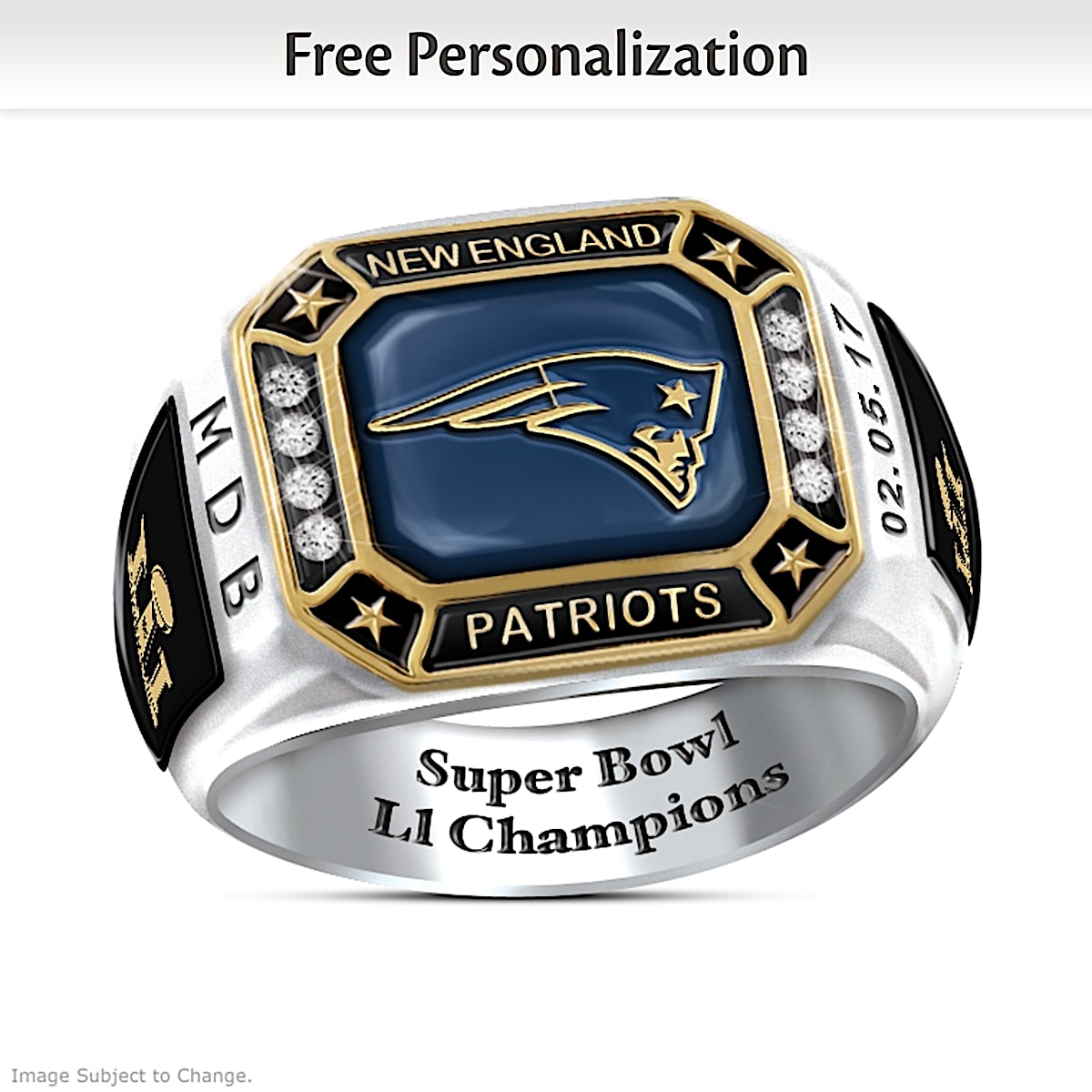 Patriots 2017 afc championship ring hot sale