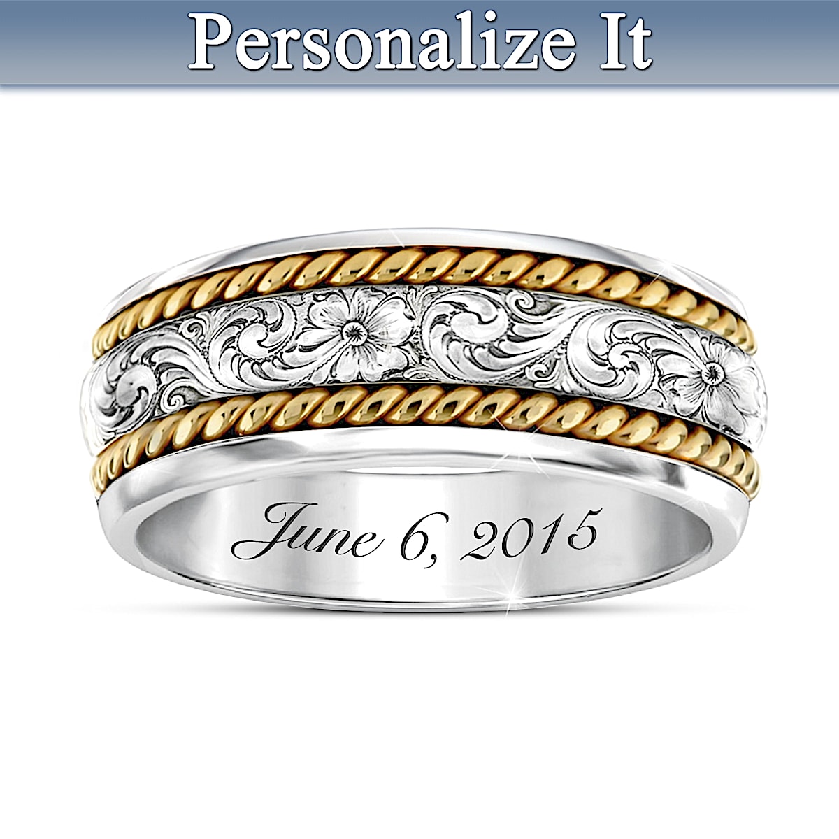Men's Personalized Ring - Etsy | Rings for men, Personalized rings, Mens  jewelry