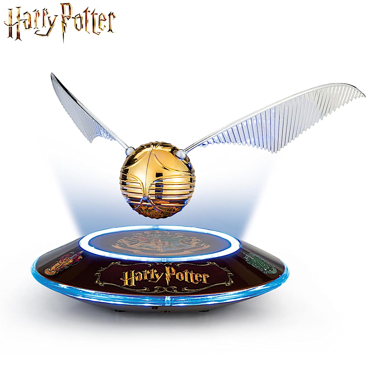 HARRY POTTER Levitating Illuminated GOLDEN SNITCH Sculpture