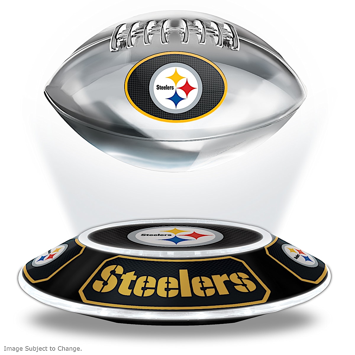 Pittsburgh Steelers NFL Illuminated Levitating Football Sculpture