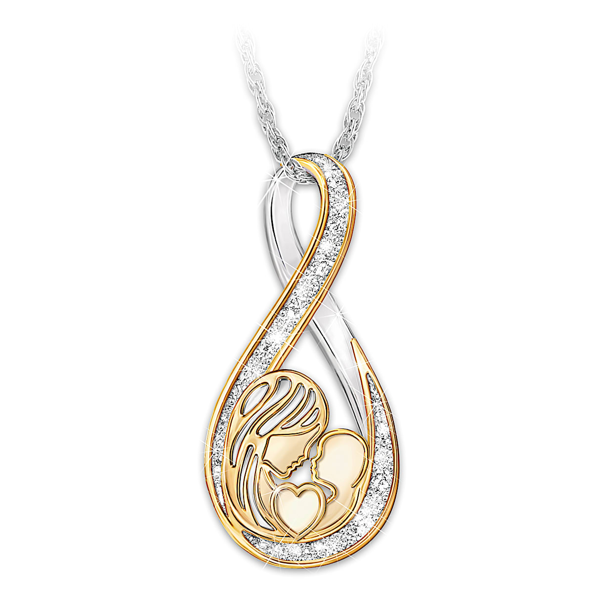 Bradford exchange mother daughter infinity sale necklace