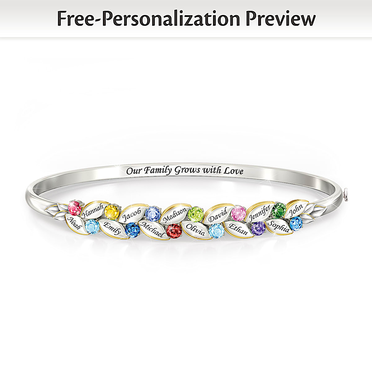 Our Family Of Joy Birthstone Bracelet With 18K Gold Plated Accents