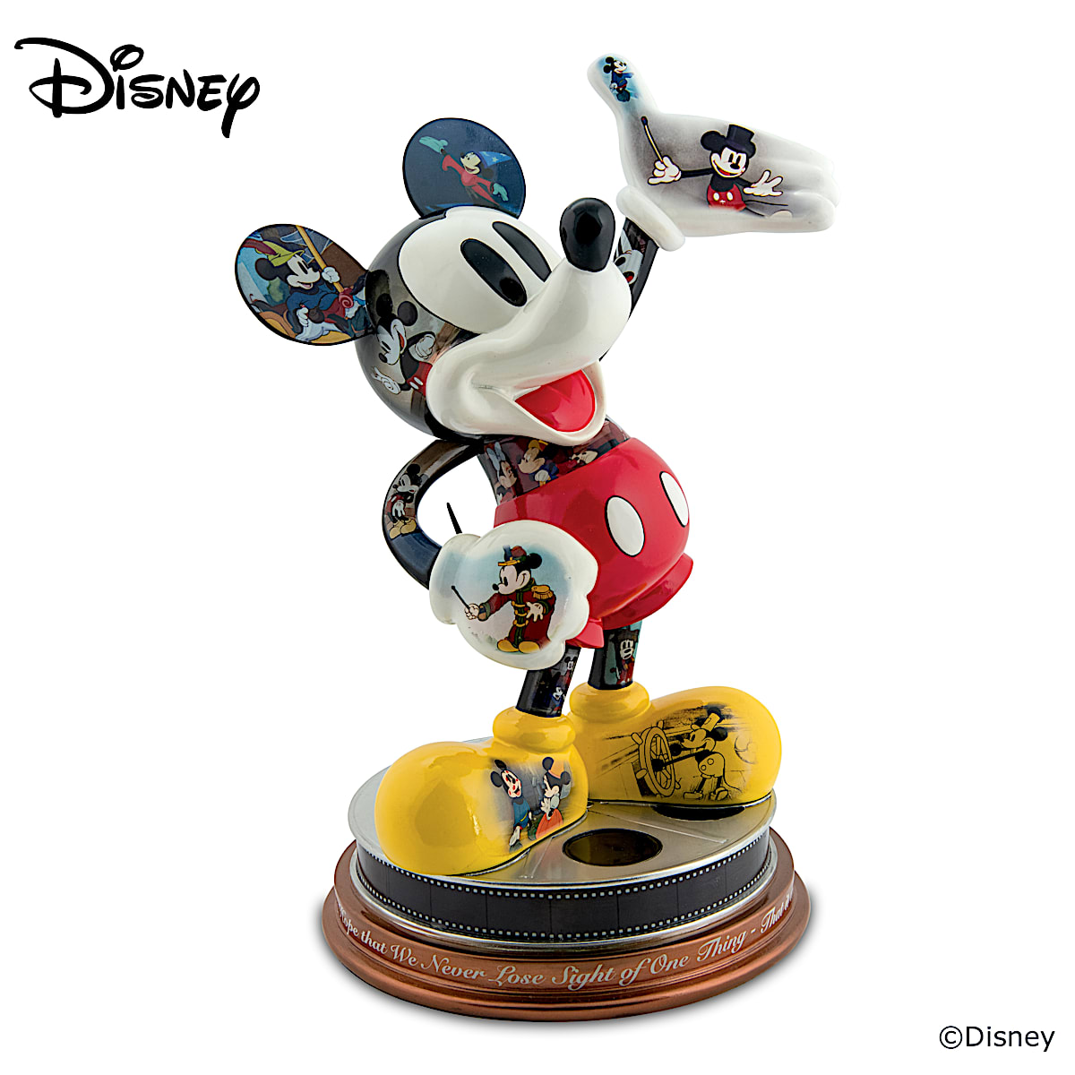 Disney Mickey Mouses Magical Moments Sculpture With Quote From 
