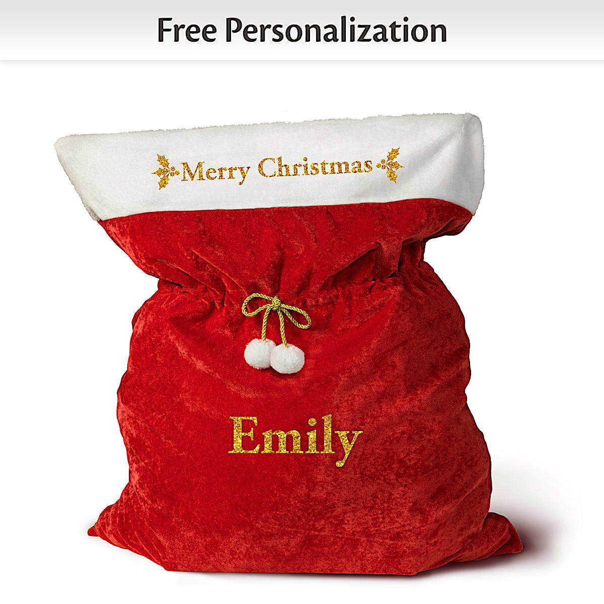 Personalized santa gift bags hot sale