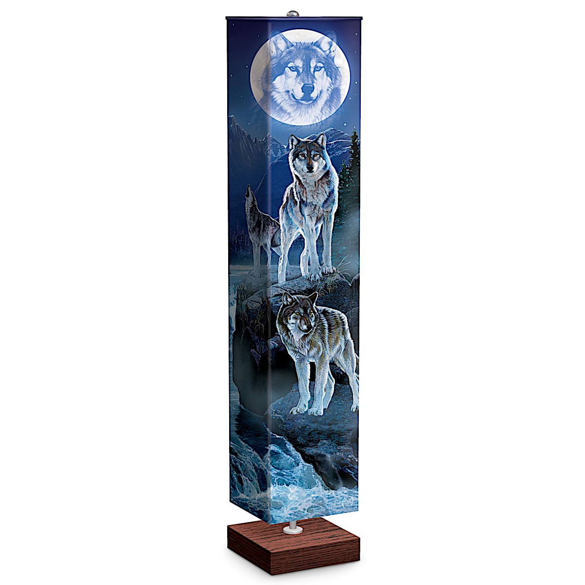 Majestic wolf lamp clearance