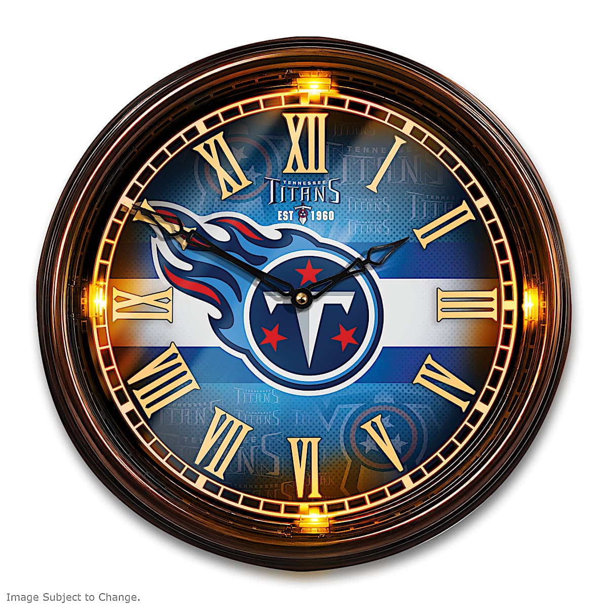 Tennessee Titans NFL Outdoor Illuminated Atomic Wall Clock