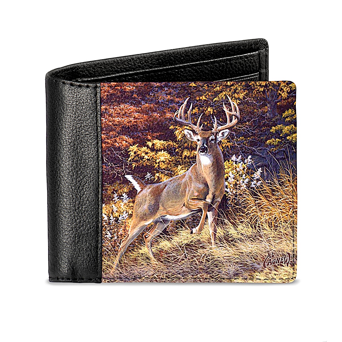 Al Agnew Mighty Buck Mens Genuine Leather Wallet With RFID 