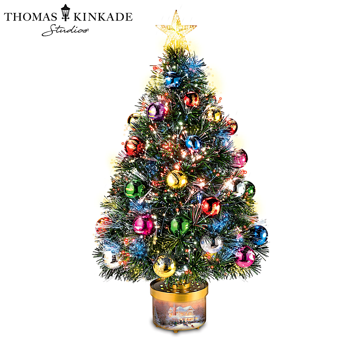 Color changing fiber optic christmas tree best sale