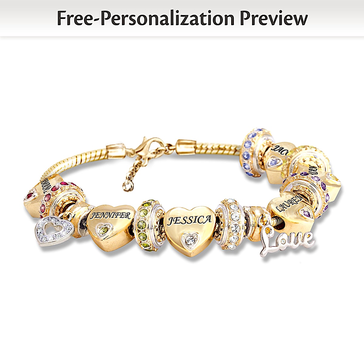 Forever in a mother's shop heart personalized birthstone bracelet