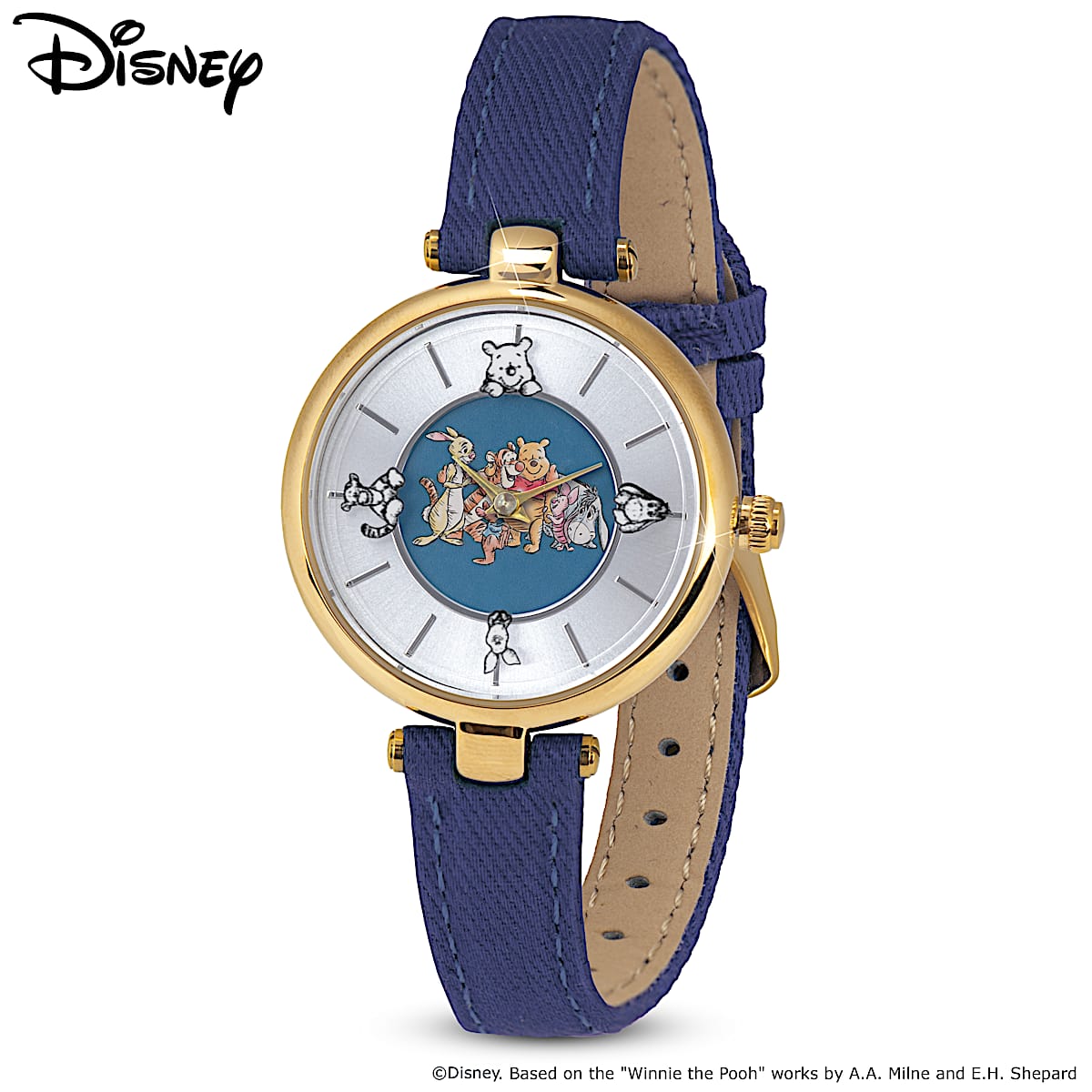 Disney Winnie The Pooh Time For Friends Womens Rotating Watch