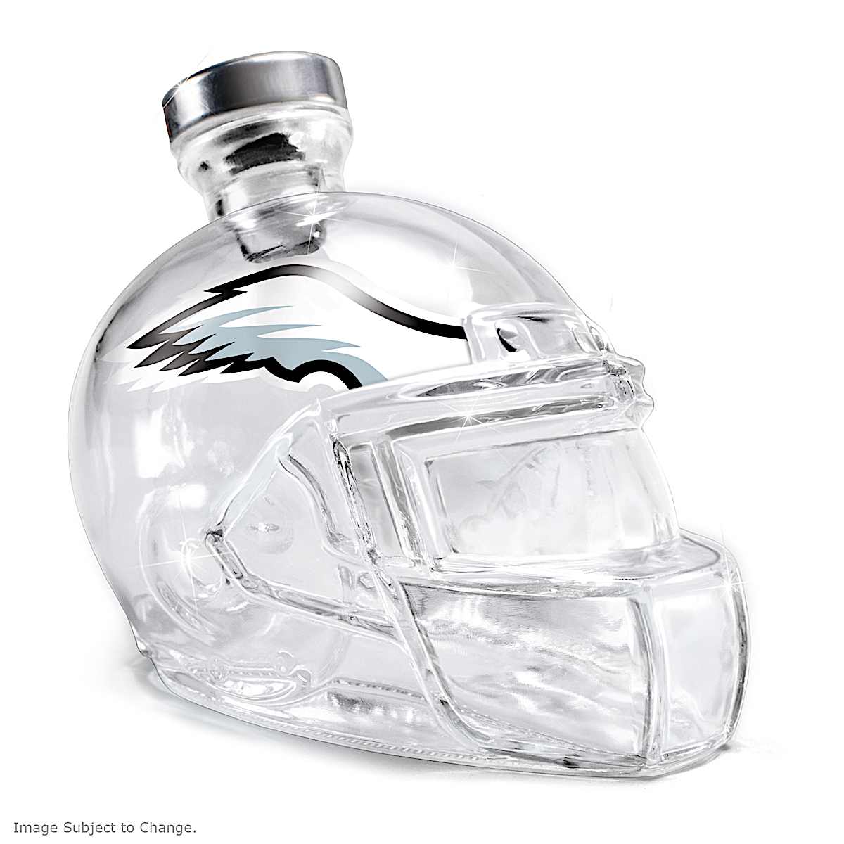 Philadelphia Eagles NFL Helmet Glass Decanter Featuring Team Logos On ...