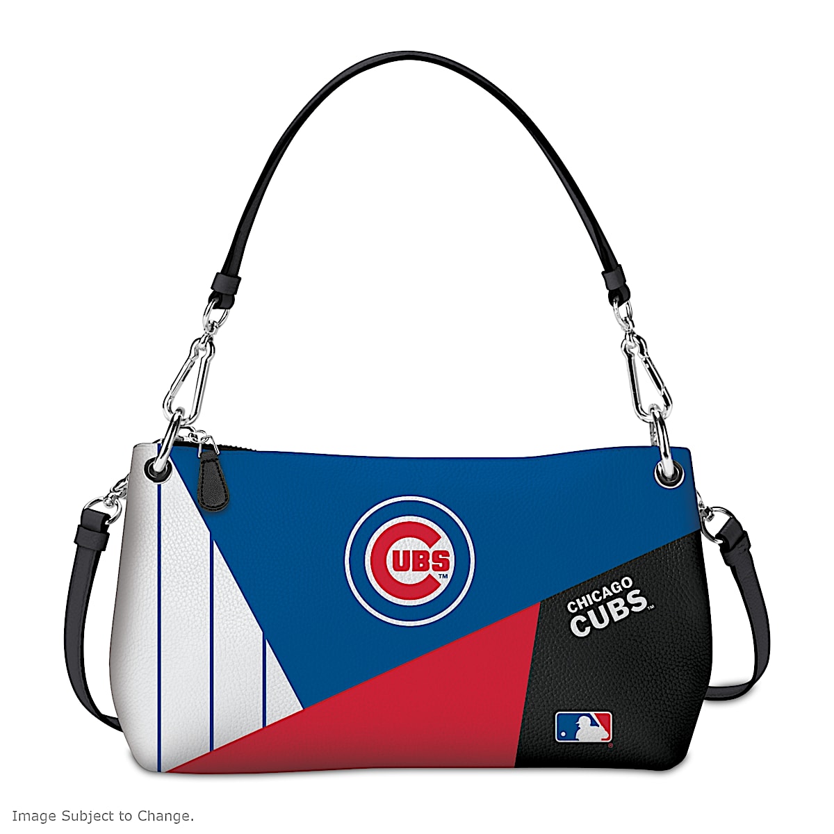 Chicago Cubs Womens MLB Convertible Handbag Featuring Team Colors Logo