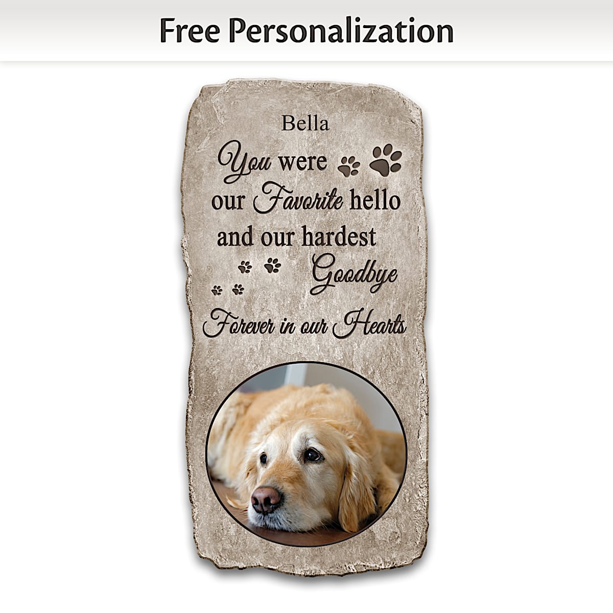 Forever In Our Hearts Personalized Photo Upload Pet Memorial Wall