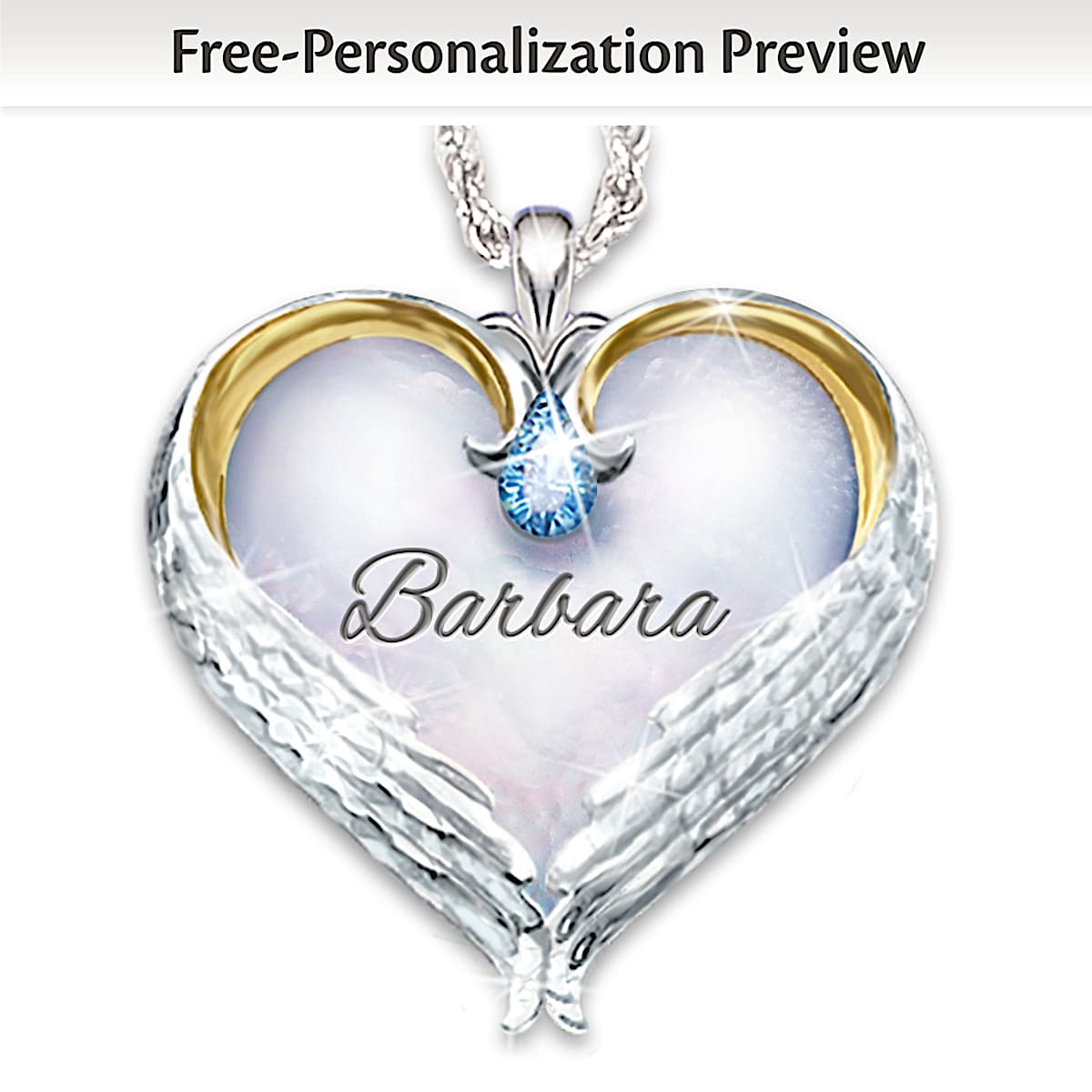 Always in My Heart Women s Personalized Sterling Silver Necklace