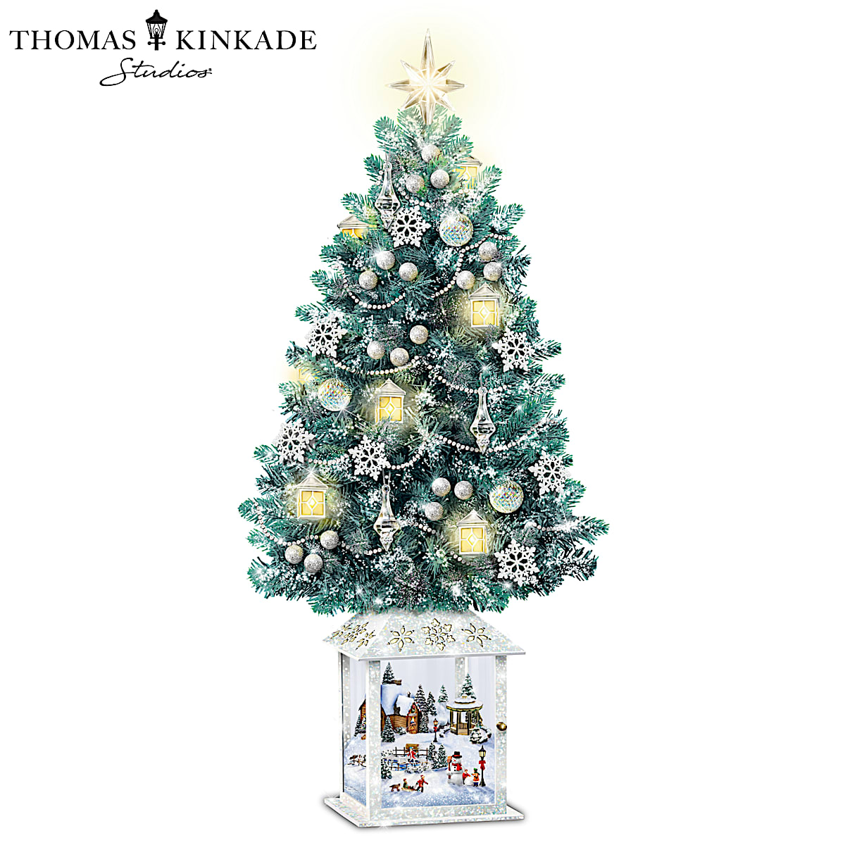 Thomas Kinkade Festival Of Lights Illuminated Tabletop