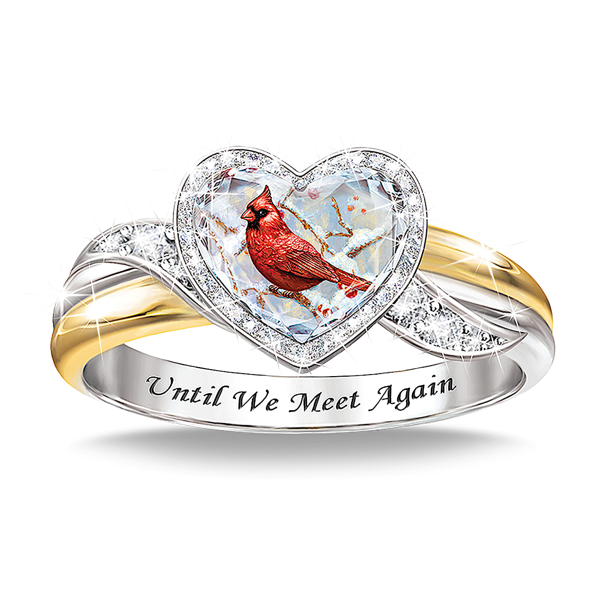 %22Messenger From Heaven%22 Simulated Diamond Remembrance Ring