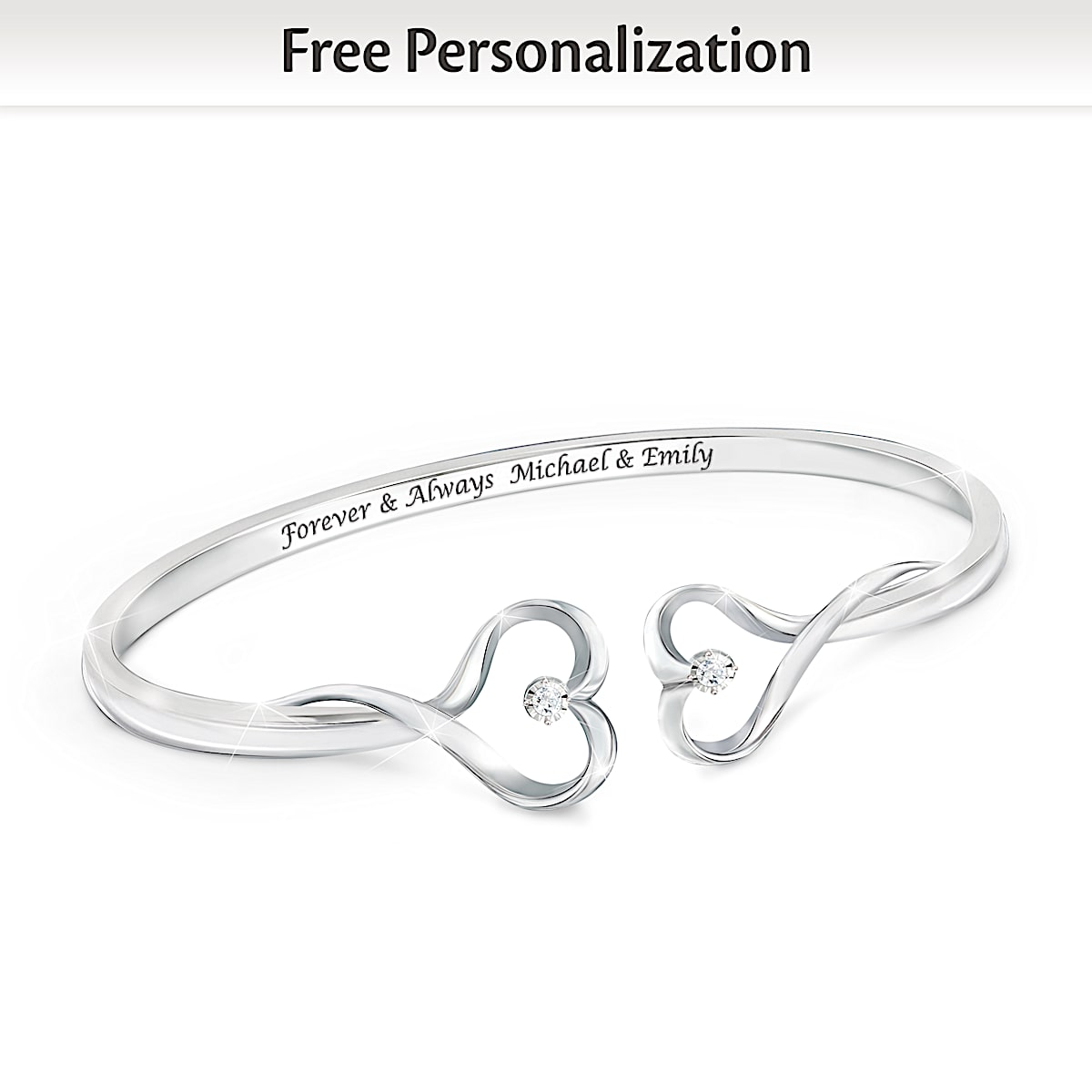Sterling Silver Personalized Engraved Round Bangle Bracelet for Child | eBay