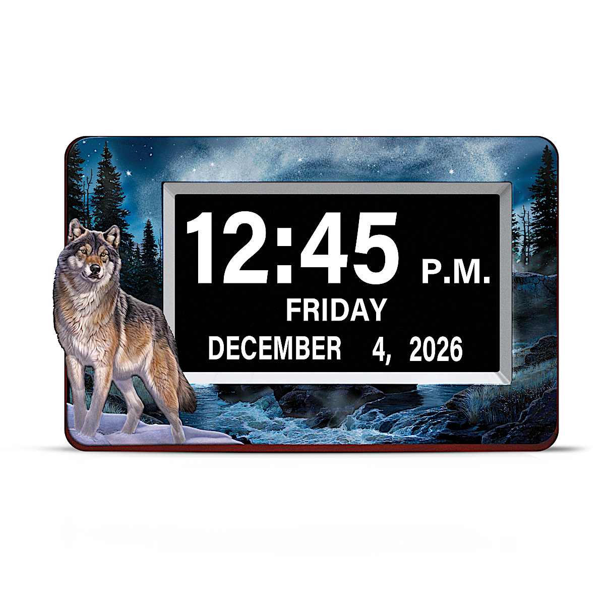 Always Alert Full Disclosure Desk Clock Featuring Easy-To-Read LED