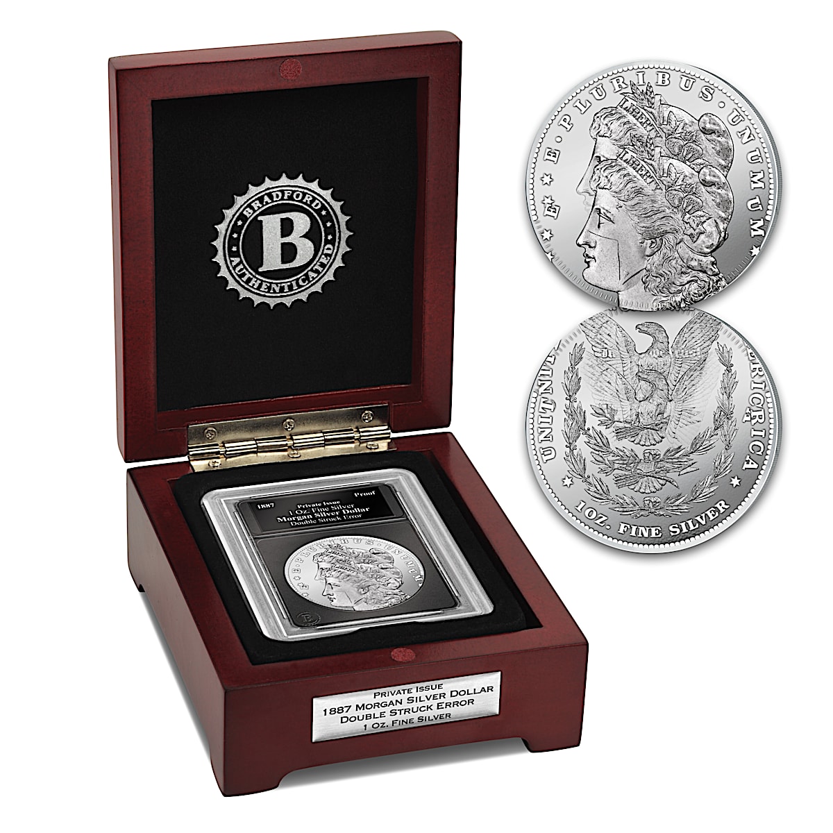 The 1887 Double Struck Error Morgan 99.9% Silver Dollar