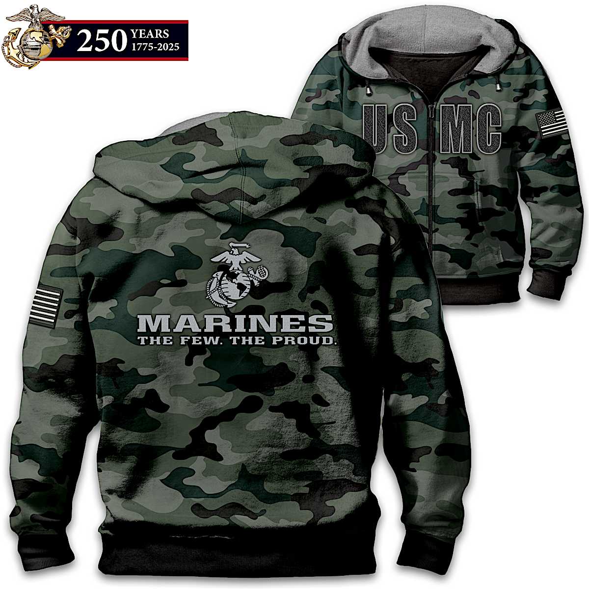 Usmc full 2024 zip hoodie