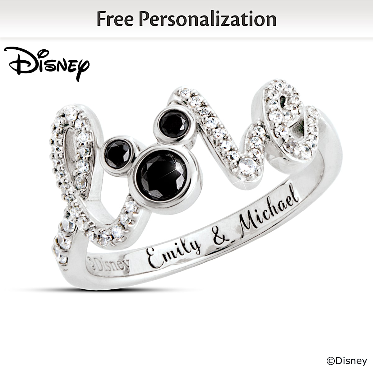 Disney ring initial on sale