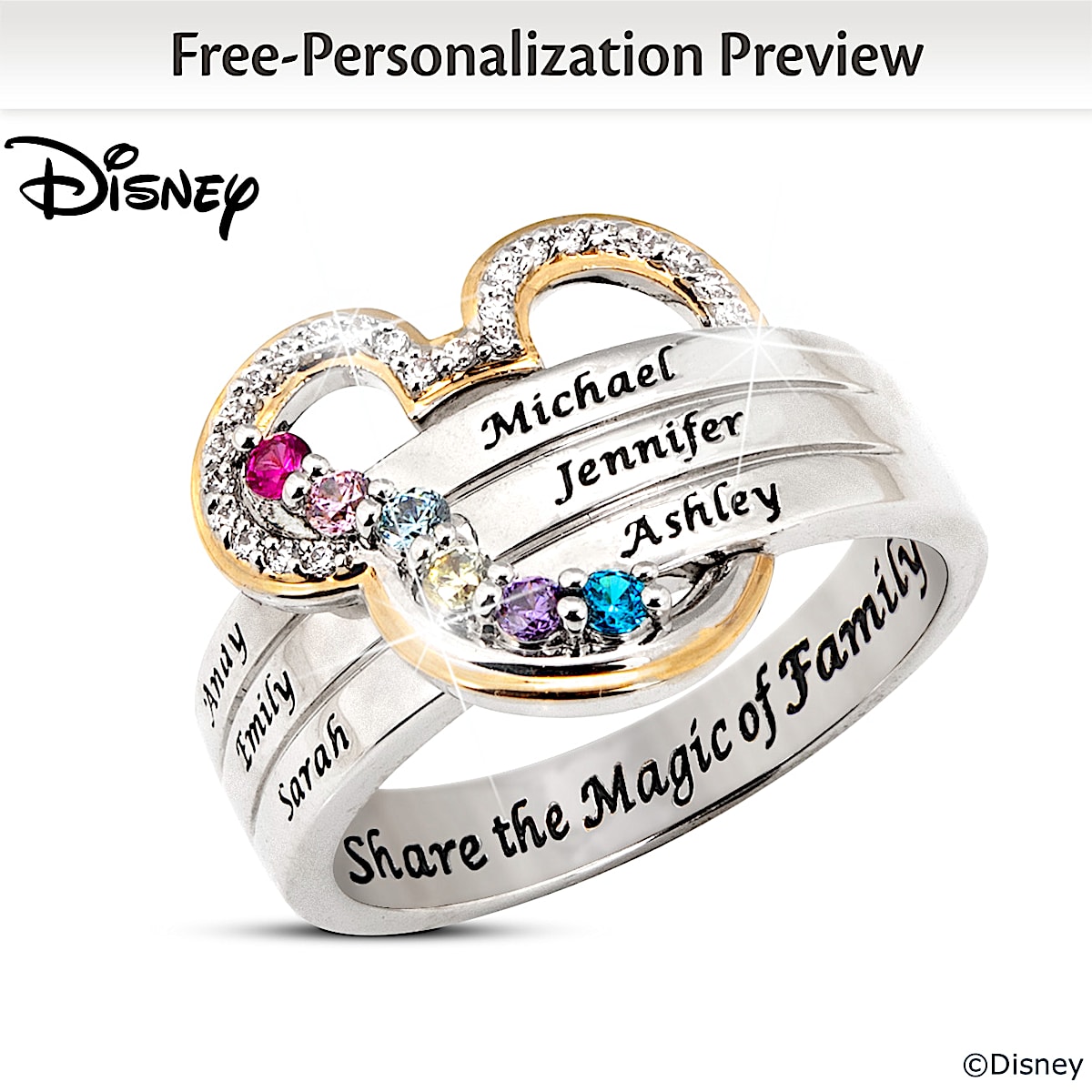 Bradford exchange disney rings cheap