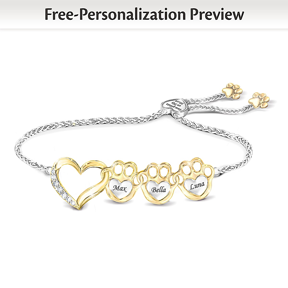 Paw print bolo shop bracelet