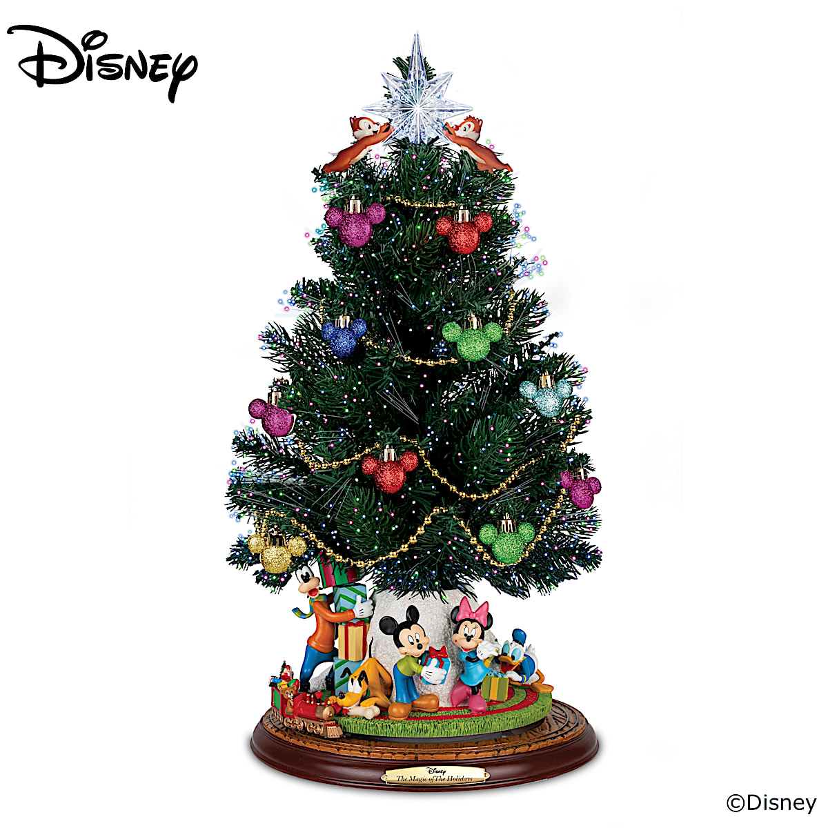 Disney Tabletop Christmas Tree With Lights Music And Motion