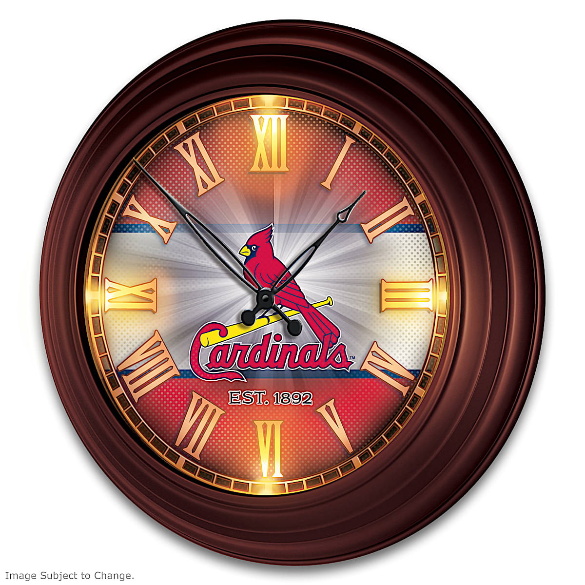 St. Louis Cardinals Imperial Oak Barrel Clock