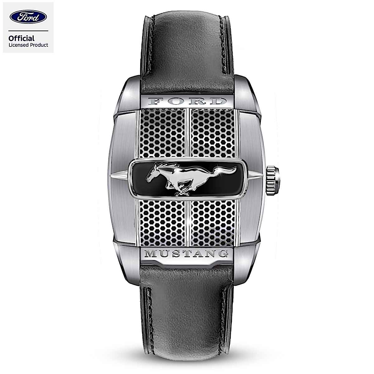 Ford Mustang Pony Car Classic Mens Stainless Steel Watch 