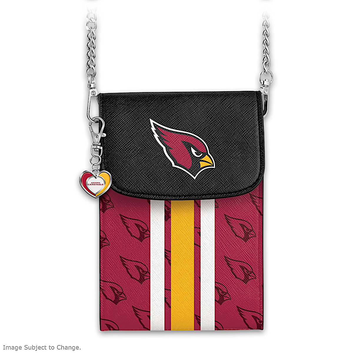 Arizona Cardinals NFL Crossbody Cell Phone Handbag Featuring Team
