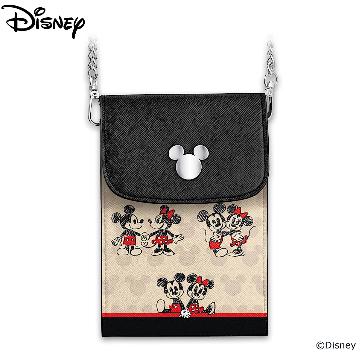 Disney Minnie Mouse Crossbody Bag Purse Small 6.5