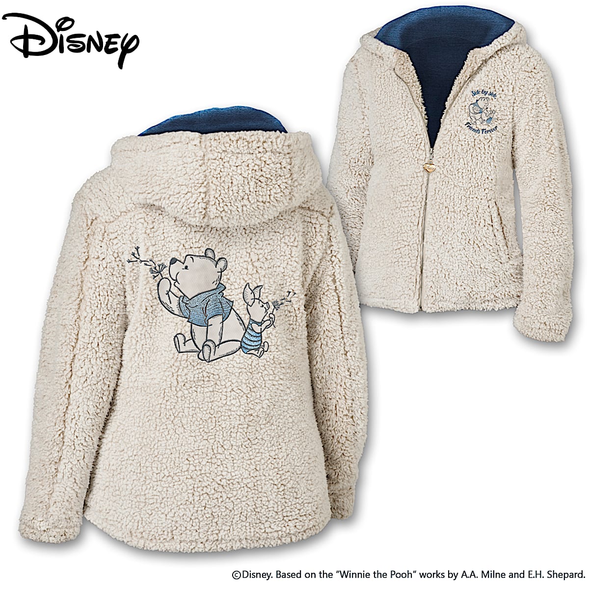 Disney Winnie The Pooh And Piglet Women s Sherpa Jacket