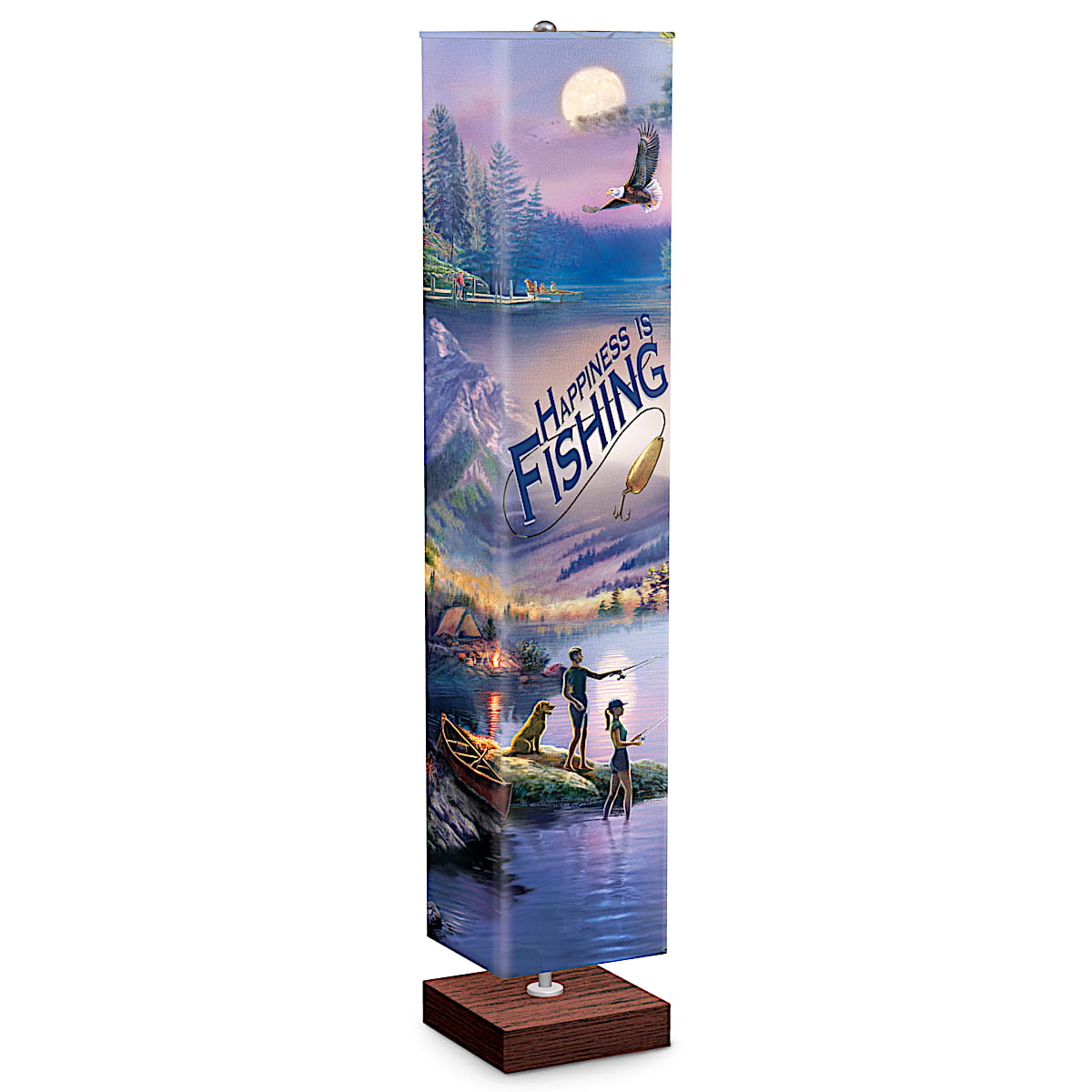 Bradford Exchange Happiness Is Fishing Four-Sided Floor Lamp 2