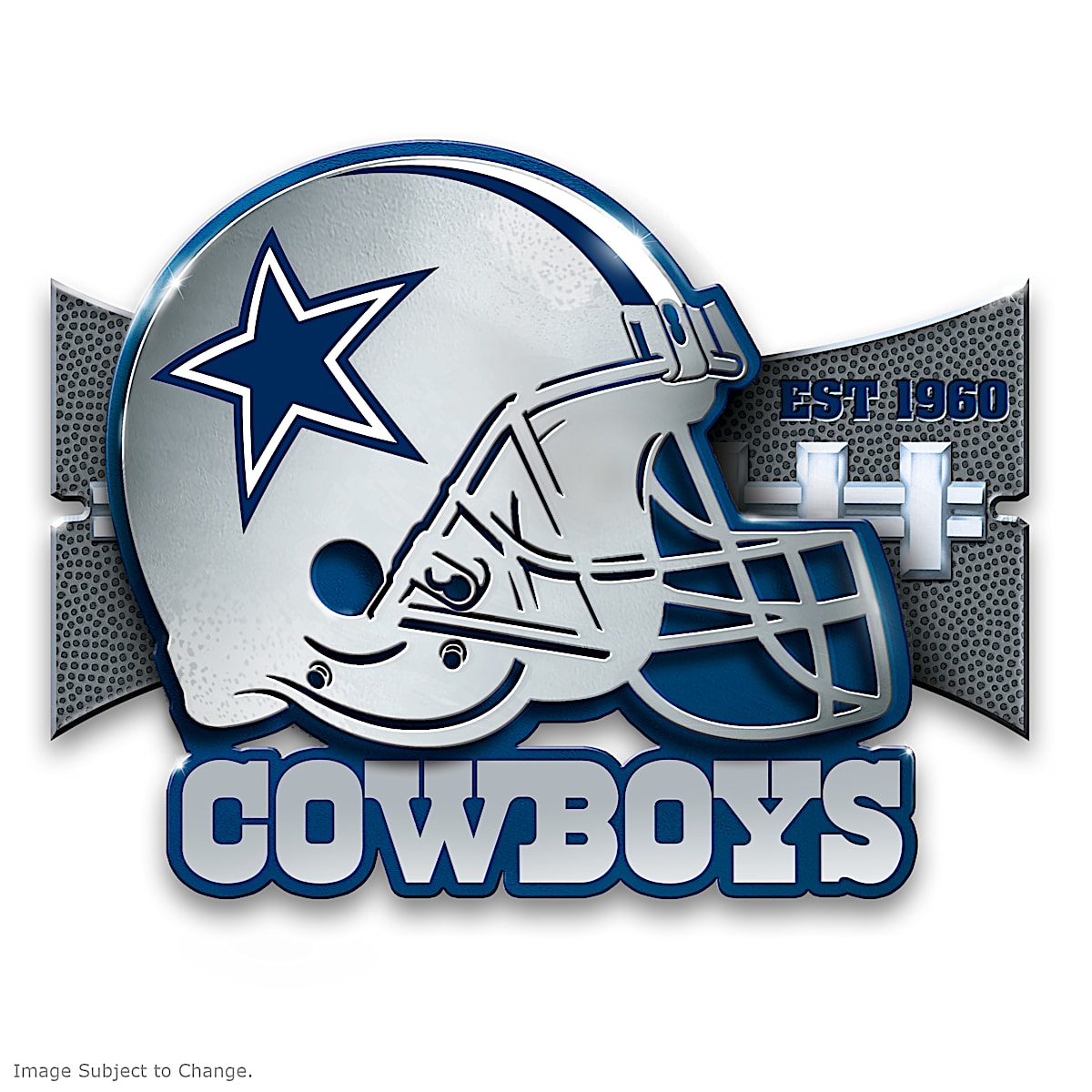 Dallas Cowboys Illuminated NFL Wall Decor Featuring A 3D Metal