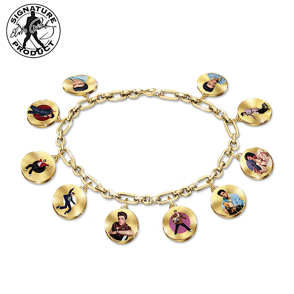 Elvis presley charm bracelet sales