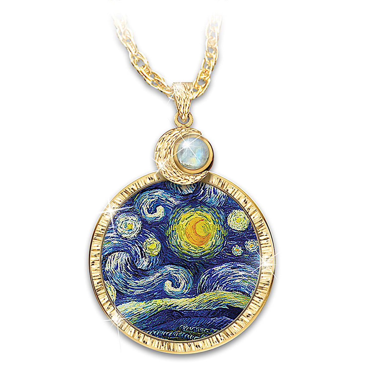 Van gogh starry night necklace cheap