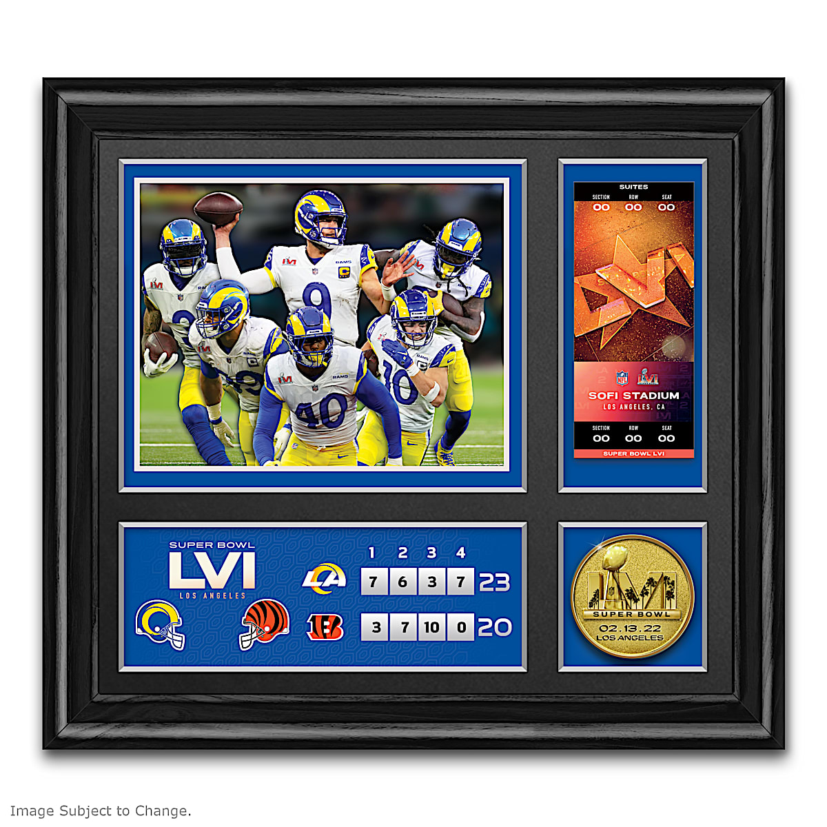 Los Angeles Rams Super Bowl LVI Football Poster, LA Rams Skyline Print –  McQDesign