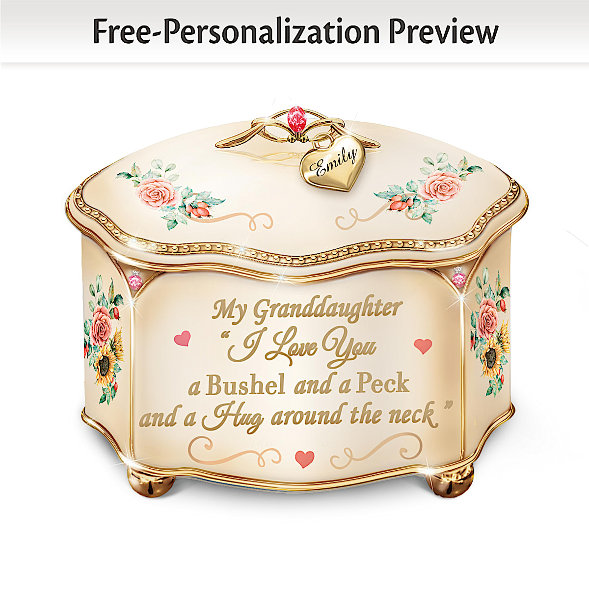 Granddaughter, I Love You A Bushel And A Peck Personalized 