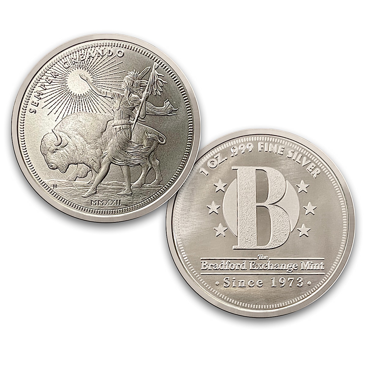Bradford Bullion Coin In One Troy Oz. Of .999 Silver Bradford Bullion Coin In One Troy Oz. Of .999 Silver