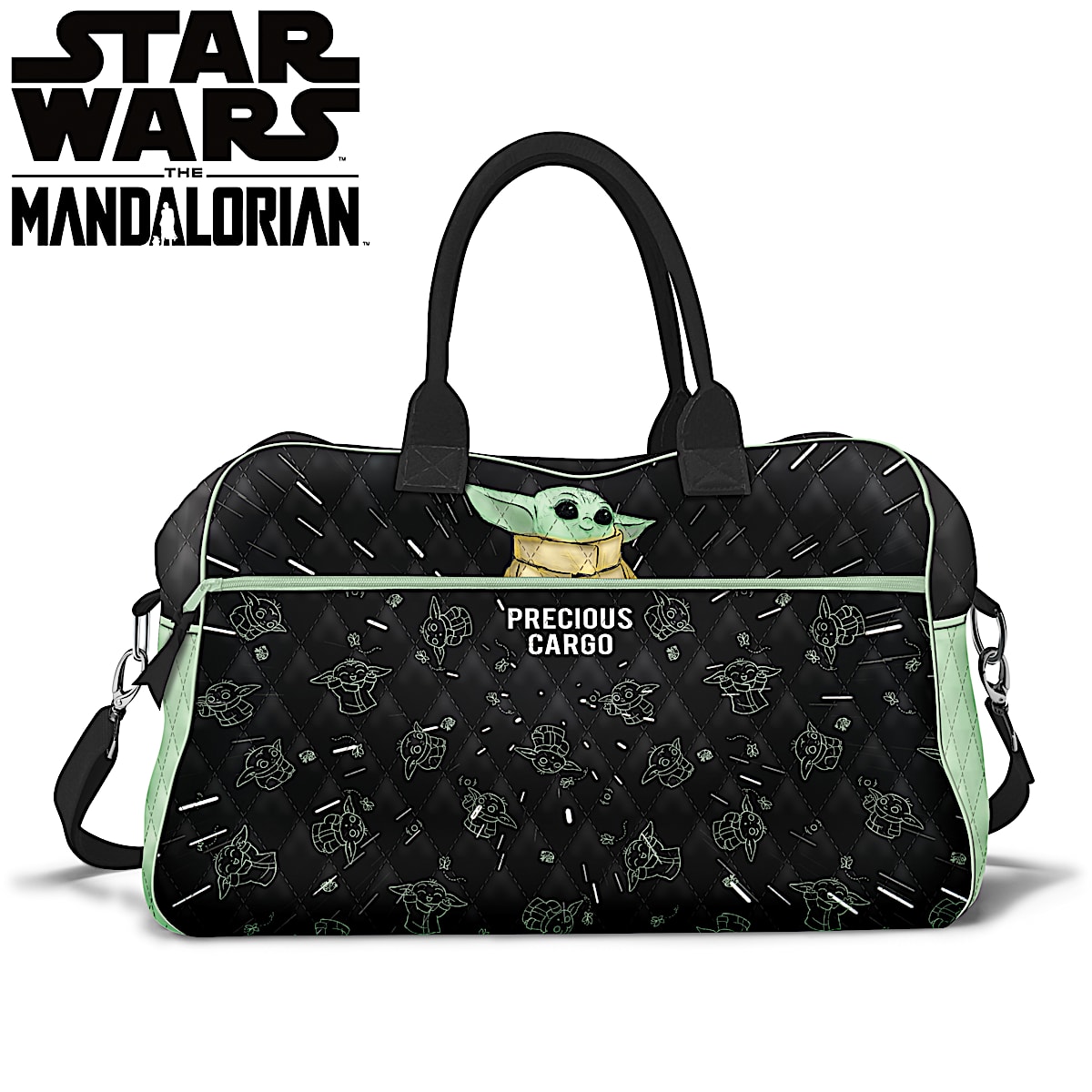 STAR WARS The Mandalorian Precious Cargo Black Quilted Tote Bag