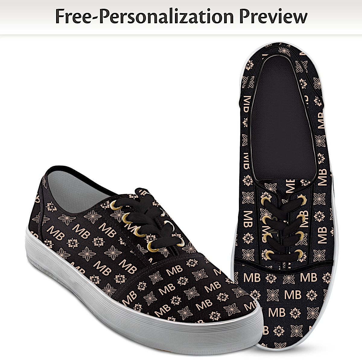 Patterned canvas shoes top