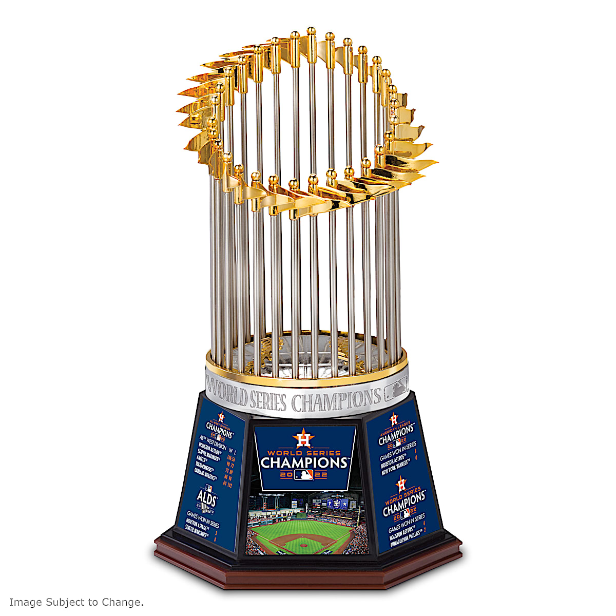 World Series Trophy: 2022 MLB World Series Champions Houston Astros Sculpture - Christmas Gift
