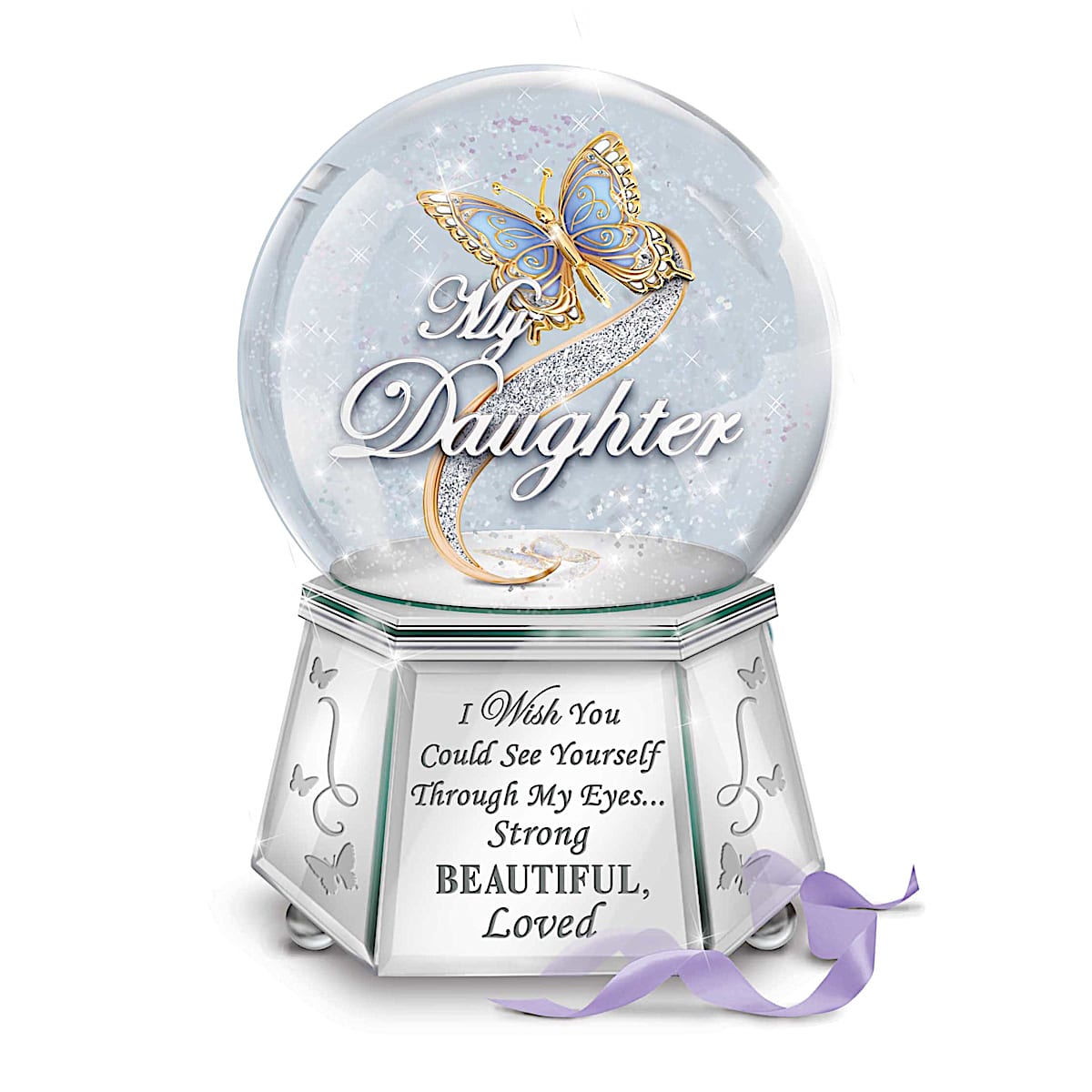 Bradford exchange mother daughter snow globe on sale