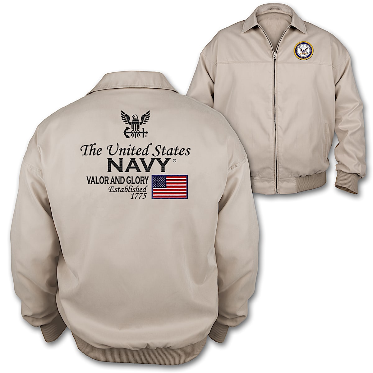 Us navy varsity discount jacket
