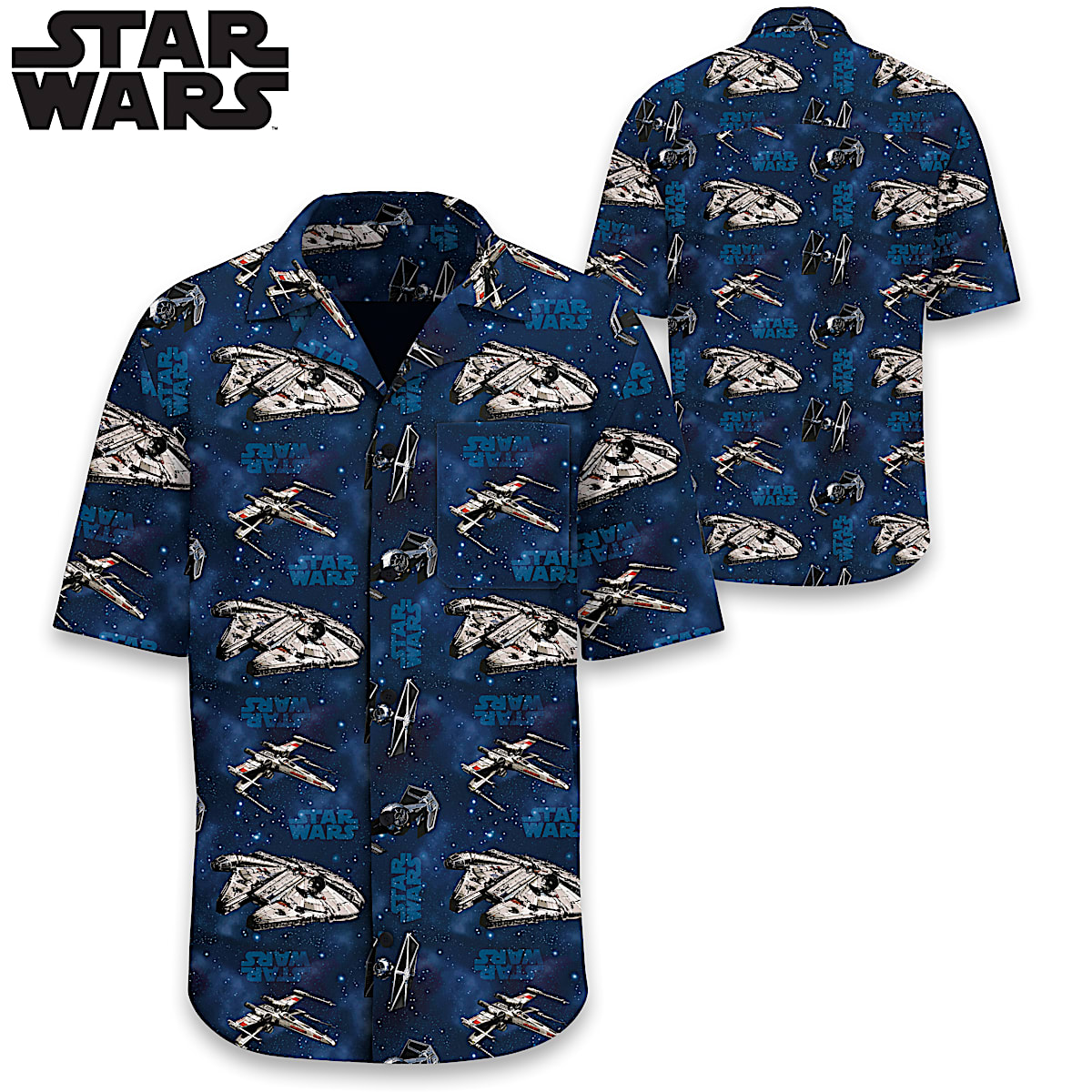 STAR WARS Shirt With An All-Over Galaxy Print Featuring An X-Wing ...