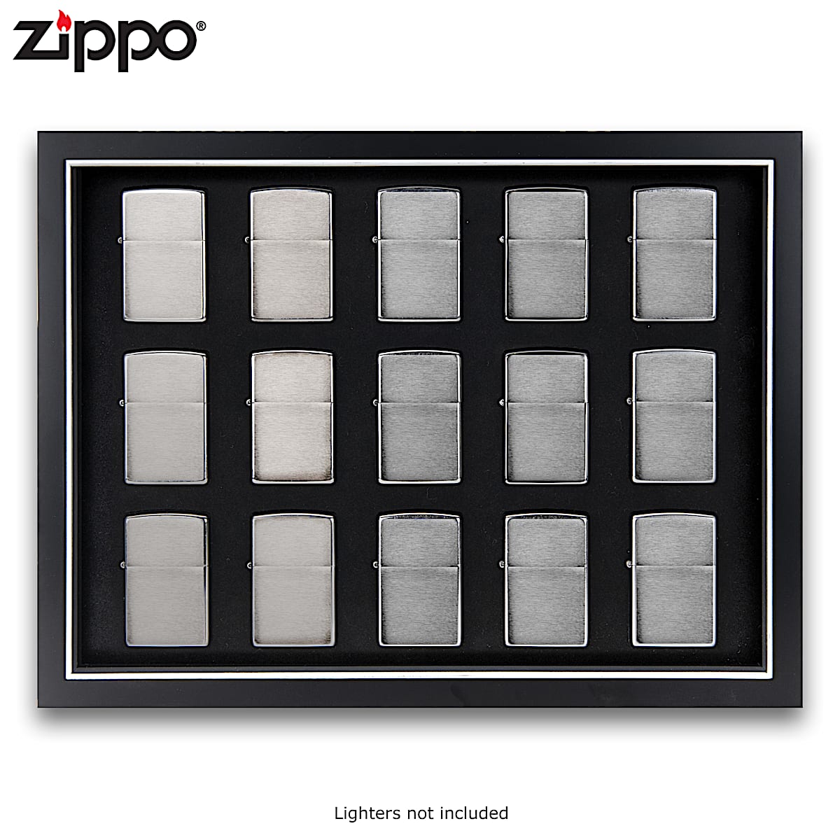 Zippo® Lighter Black Wooden Display That Allows You To Showcase Up To