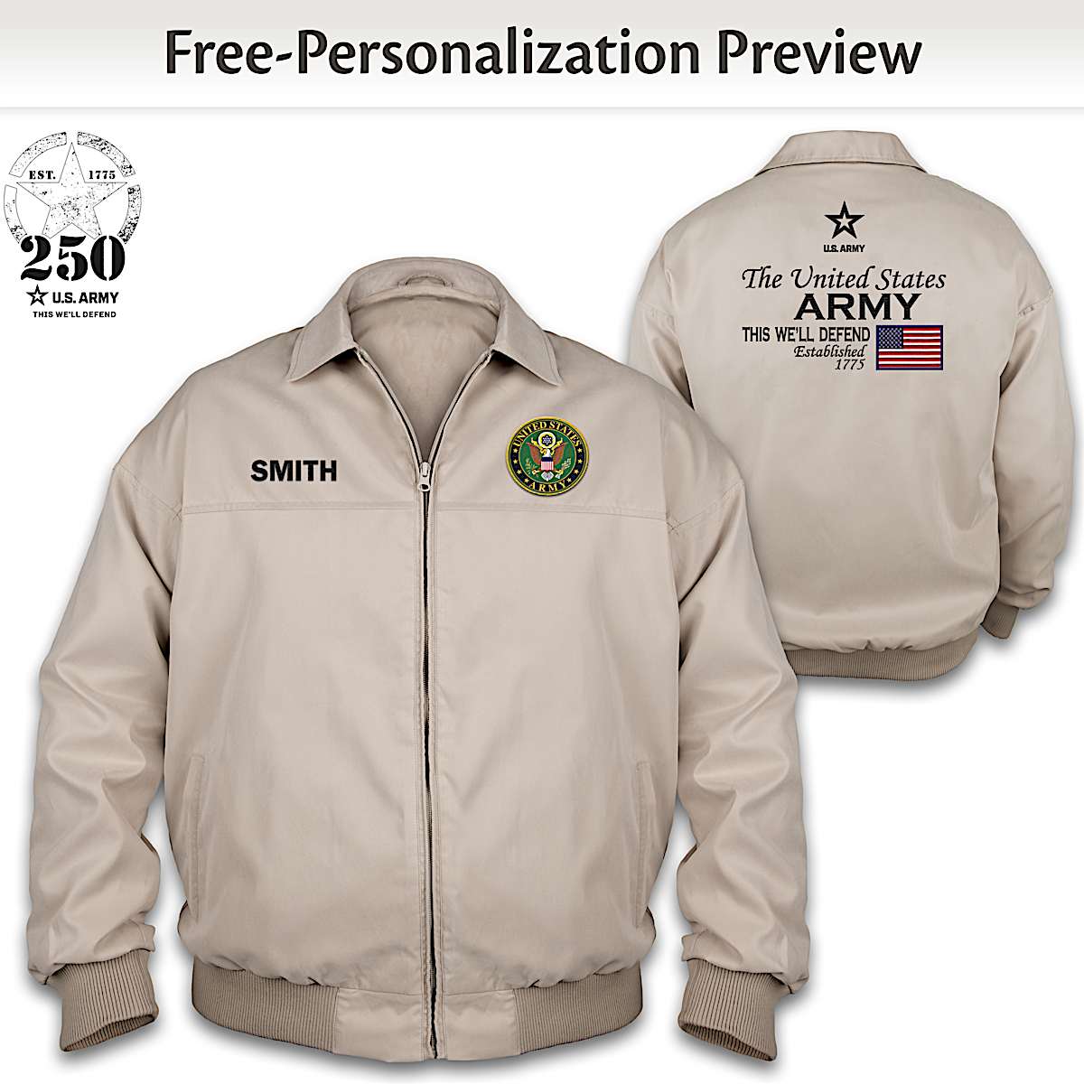 The Personalized U.S. Army Track Jacket