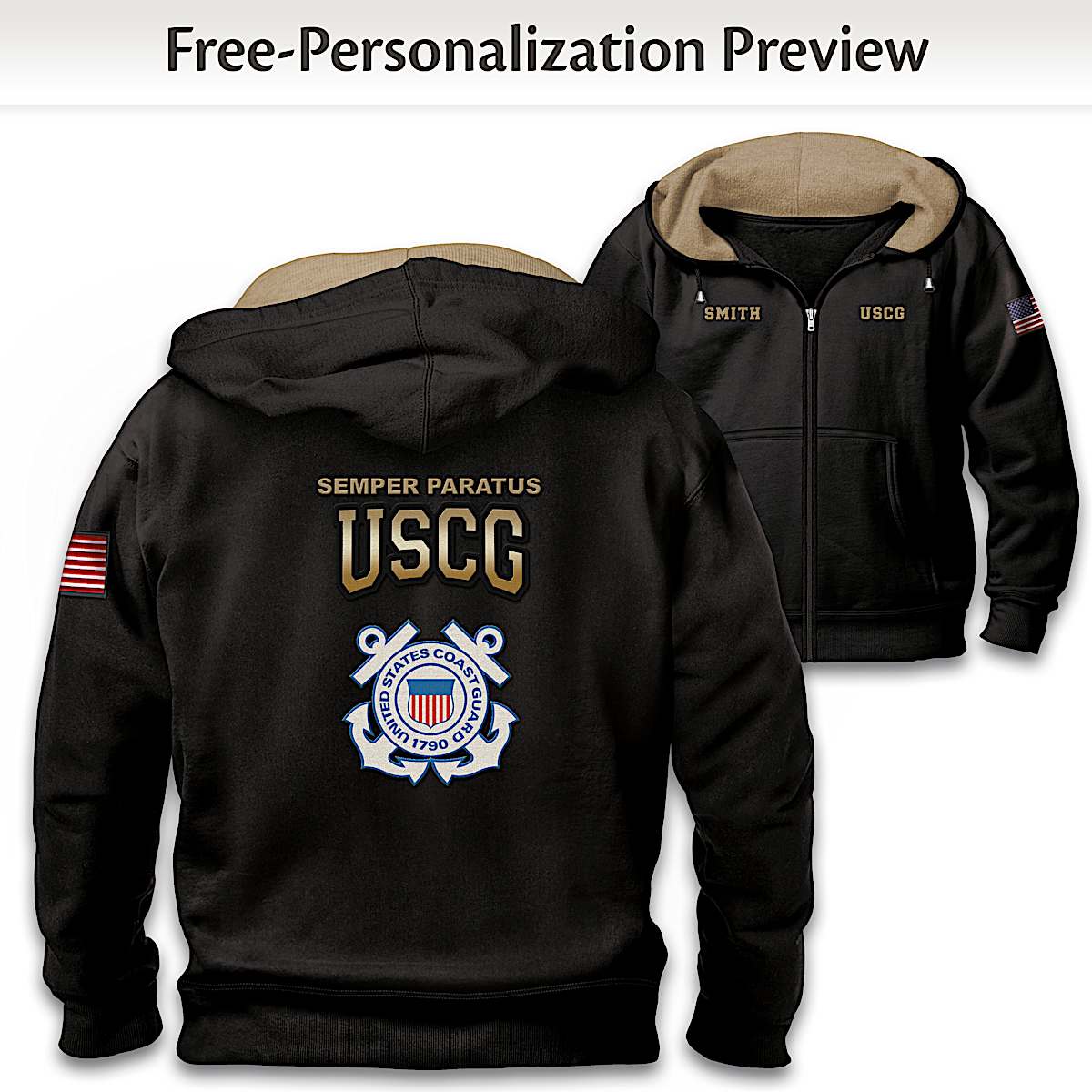 Coast guard zip up hoodie on sale